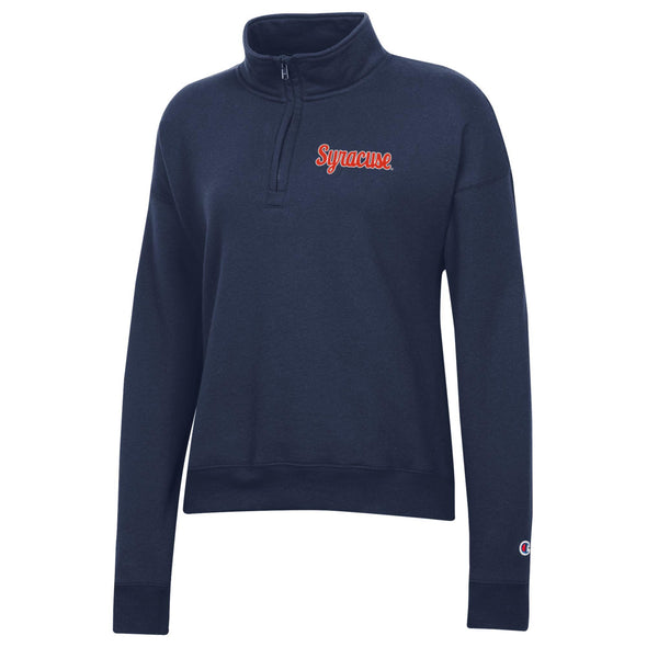 Champion Women's Syracuse Script Powerblend 1/4 Zip