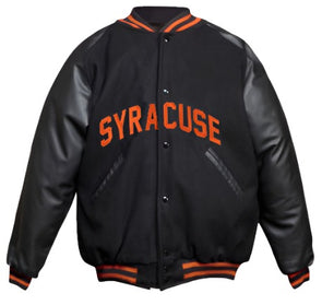 Maverick Awards Syracuse Leather Varsity Jacket