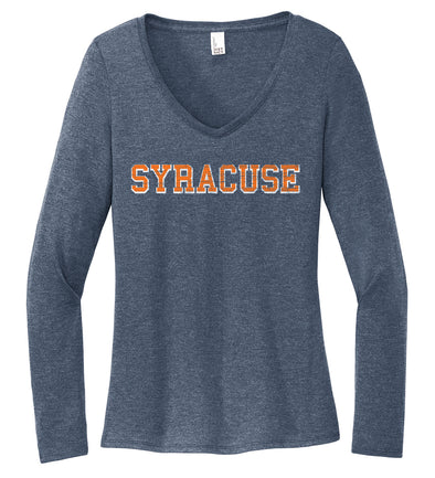 District Women’s Syracuse Perfect Tri-blend V-Neck Long Sleeve