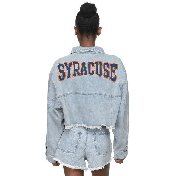 Zoozatz Women's Syracuse Denim Cropped Jacket