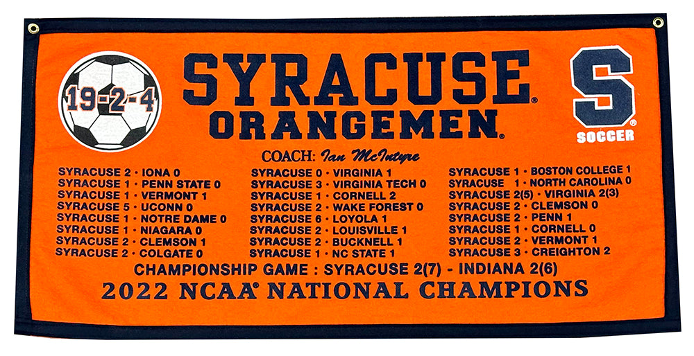 2022 Syracuse Soccer National Championship Banner – The Original