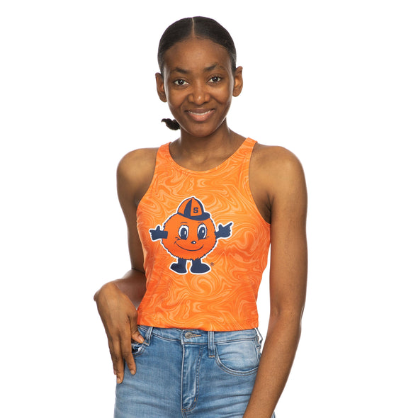 Zoozatz Women's Syracuse Otto First Down Crop Top