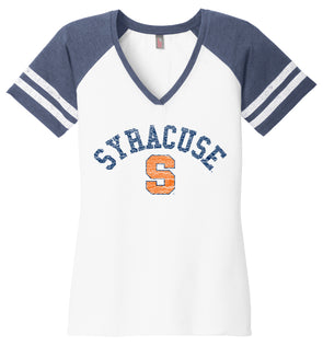 District Women's Syracuse Game V-Neck Tee
