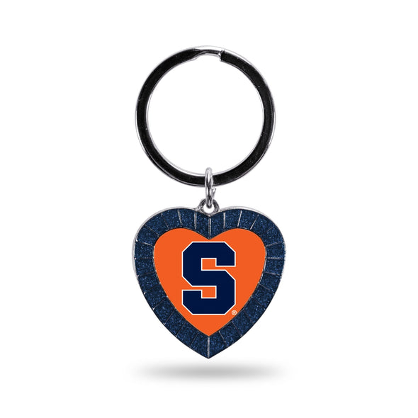 Rico Syracuse Navy Rhinestone Heart Keychain