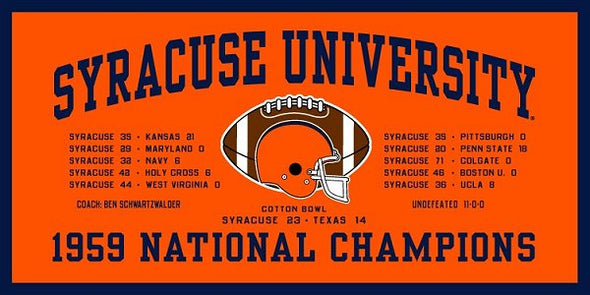 Syracuse Felt 1959 Football National Championship Banner