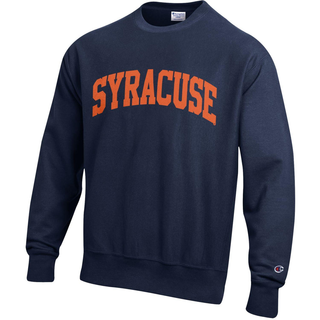 Champion 1 Color Heavyweight Reverse Weave Syracuse Twill Crew Neck  Sweatshirt -