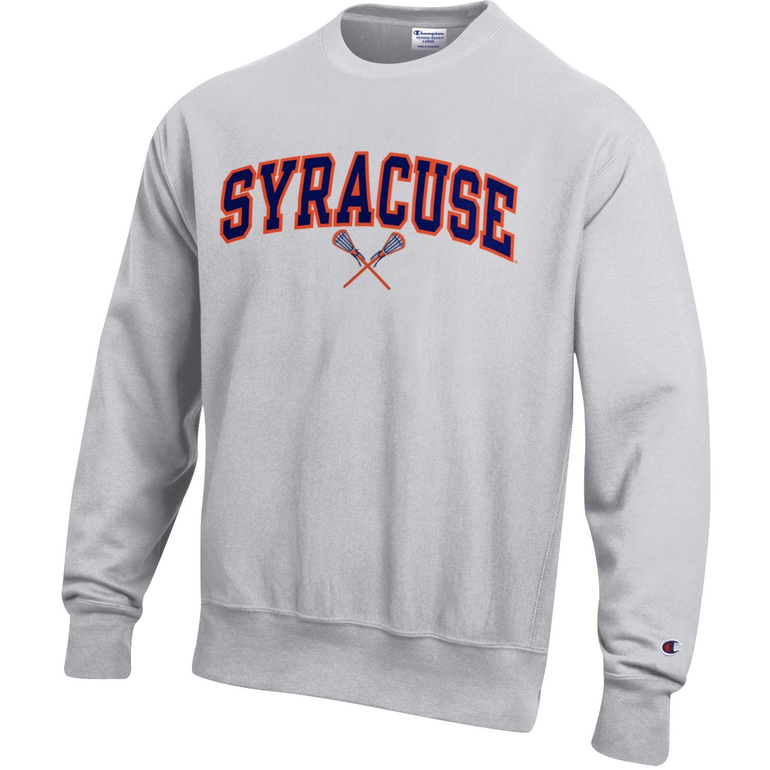 Champion Heavyweight Reverse Weave Lacrosse Stick Crew Neck Sweatshirt The Original Manny s Syracuse Team Shop