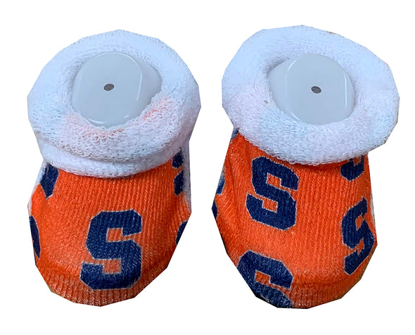 Bare Feet Newborn Syracuse Fan Booties