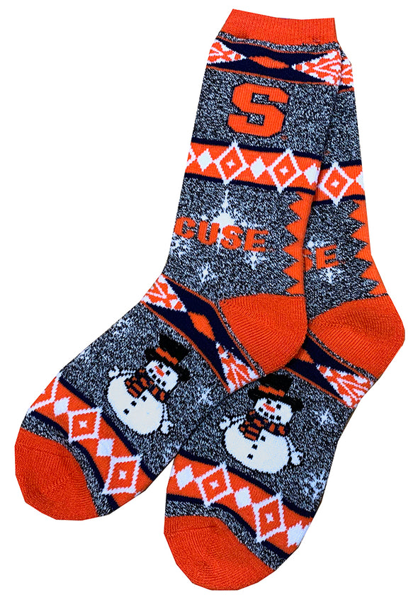 Bare Feet Syracuse Holiday Snowman Sock