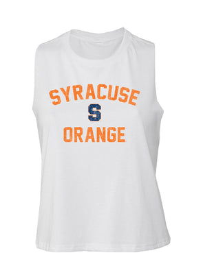 Bella + Canvas Women's Syracuse Orange Racerback Cropped Tank