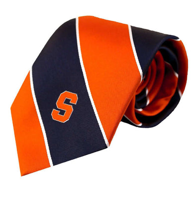 Donegal Bay Orange/Navy Striped with Block S Tie
