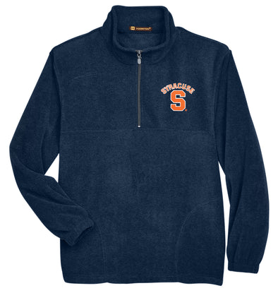 Harriton Navy 1/4 Zip Fleece