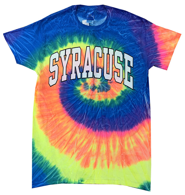 Neon Rainbow Syracuse Arc Tie Dye Tee