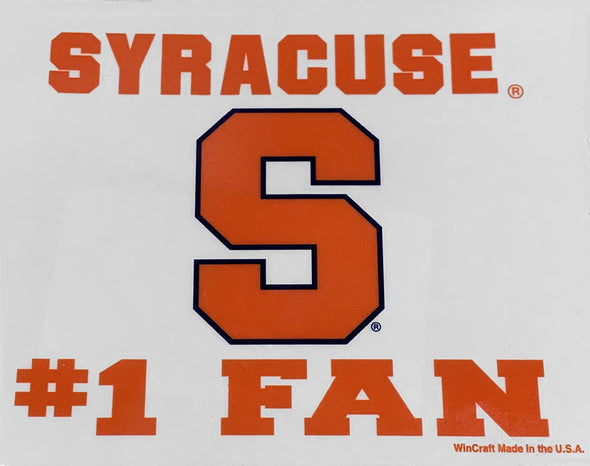 Wincraft Syracuse #1 Fan Static Cling Decal