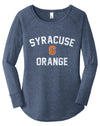 District Women’s Distressed Syracuse S Orange Perfect Tri-blend Tunic Long Sleeve