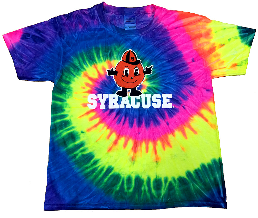 Tie Dye Nike T Shirt Rainbow Youth Syracuse Neon Rainbow Tie Dye