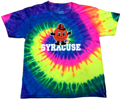 Youth Syracuse Neon Rainbow Tie Dye Otto Tee